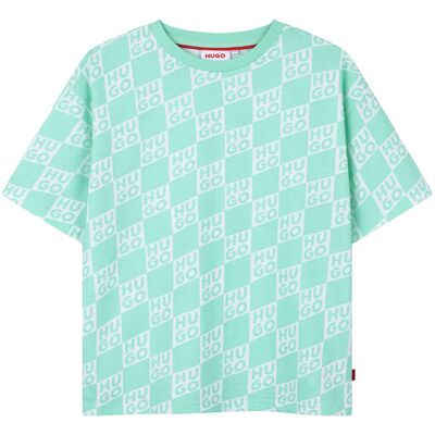 HUGO T-Shirt G01022 S Zielony Loose Fit 8Y Zielony Chłopiec HUGO T-Shirt G01022 S Zielony Loose Fit 8Y Zielony Chłopiec