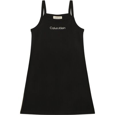 Calvin Klein Sukienka letnia Skater LVCKSJH08G Czarny Regular Fit 12Y Czarny Dziewczynka Calvin Klein Sukienka letnia Skater LVCKSJH08G Czarny Regular Fit 12Y Czarny Dziewczynka