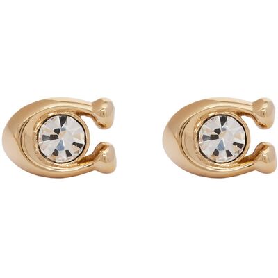 Coach Kolczyki Signature Stone Stud Earrings 37440614GLD110 Złoty NOSIZE Złoty Damskie Coach Kolczyki Signature Stone Stud Earrings 37440614GLD110 Złoty NOSIZE Złoty Damskie