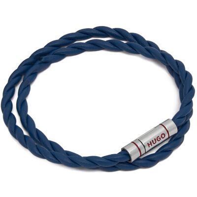 HUGO Bransoletka E-Doublebraid4 50552596 Niebieski NOSIZE Niebieski Męskie HUGO Bransoletka E-Doublebraid4 50552596 Niebieski NOSIZE Niebieski Męskie