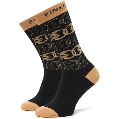 PINKO Skarpety długie Monaco 106054 A2ZG Czarny NOSIZE Czarny Damskie PINKO Skarpety długie Monaco 106054 A2ZG Czarny NOSIZE Czarny Damskie
