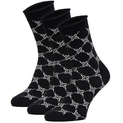 Nine West Skarpety długie CEO_BR_NW_Silver_01_Z_AW25 (3 PACK) Czarny 35_38 Czarny Damskie Nine West Skarpety długie CEO_BR_NW_Silver_01_Z_AW25 (3 PACK) Czarny 35_38 Czarny Damskie