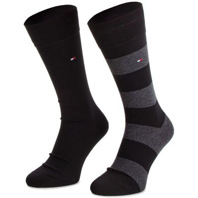 Tommy Hilfiger Skarpety długie 342021001 Czarny 43_46 Czarny Unisex Tommy Hilfiger Skarpety długie 342021001 Czarny 43_46 Czarny Unisex
