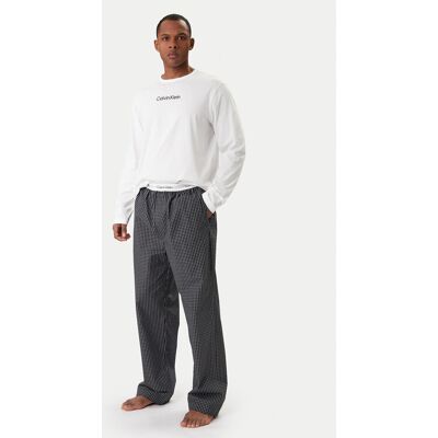 Calvin Klein Piżama Ls Tee LV00NM2953 Biały Regular Fit S Biały Męskie Calvin Klein Piżama Ls Tee LV00NM2953 Biały Regular Fit S Biały Męskie