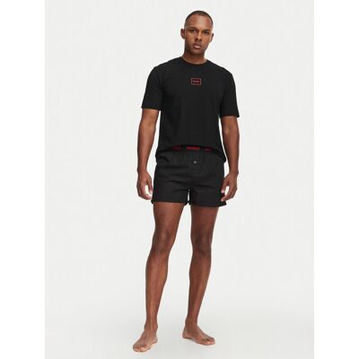 HUGO Piżama Soren Short Set 50575408 Czarny Regular Fit XL Czarny Męskie HUGO Piżama Soren Short Set 50575408 Czarny Regular Fit XL Czarny Męskie
