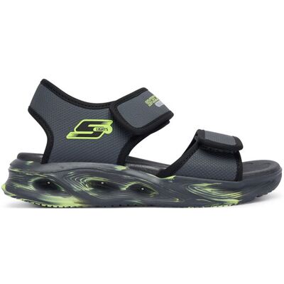 Skechers Sandały Sola Glow Sandal 407032L/CCBK Szary 33_5 Szary Chłopiec Skechers Sandały Sola Glow Sandal 407032L/CCBK Szary 33_5 Szary Chłopiec