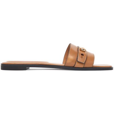 Tory Burch Klapki Romy Slide 183305 Brązowy 39 Brązowy Damskie Tory Burch Klapki Romy Slide 183305 Brązowy 39 Brązowy Damskie