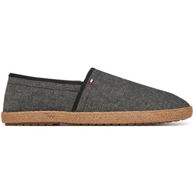 Tommy Hilfiger Espadryle Hilfiger Chambray Espadrille FM0FM05391 Czarny 44 Czarny Męskie Tommy Hilfiger Espadryle Hilfiger Chambray Espadrille FM0FM05391 Czarny 44 Czarny Męskie