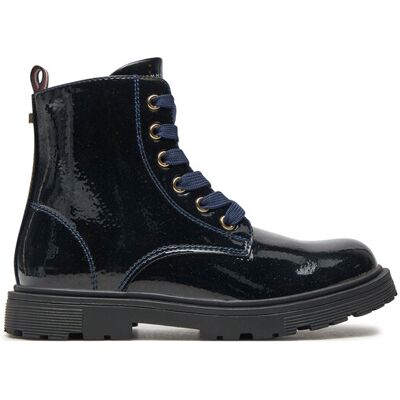 Tommy Hilfiger Kozaki Lace-Up Bootie T1A5-33564-1237 S Granatowy 30 Granatowy Dziewczynka Tommy Hilfiger Kozaki Lace-Up Bootie T1A5-33564-1237 S Granatowy 30 Granatowy Dziewczynka