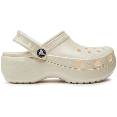 Crocs Klapki Classic Platform Glitter Clog W 207241 Écru 42_43 Kremowy Damskie Crocs Klapki Classic Platform Glitter Clog W 207241 Écru 42_43 Kremowy Damskie