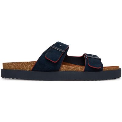 Tommy Hilfiger Klapki Cork Adjustable Suede Sandal FM0FM05869 Granatowy 41 Granatowy Męskie Tommy Hilfiger Klapki Cork Adjustable Suede Sandal FM0FM05869 Granatowy 41 Granatowy Męskie