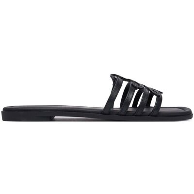 Tommy Hilfiger Klapki Th Script Flat Mule Lth FW0FW09368 Czarny 39 Czarny Damskie Tommy Hilfiger Klapki Th Script Flat Mule Lth FW0FW09368 Czarny 39 Czarny Damskie