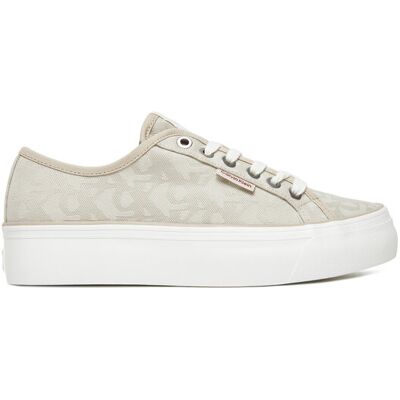 Calvin Klein Jeans Sneakersy Vulc Flatf Jacquard Aop YW0YW01965 Beżowy 37 Beżowy Damskie Calvin Klein Jeans Sneakersy Vulc Flatf Jacquard Aop YW0YW01965 Beżowy 37 Beżowy Damskie