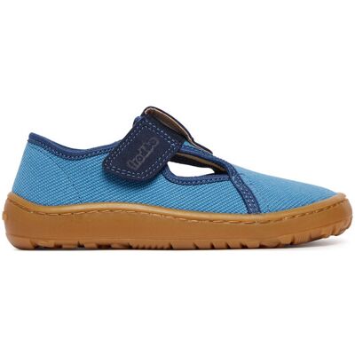 Froddo Kapcie Barefoot Canvas T-Bar G1700439-1 S Niebieski 29 Niebieski Chłopiec Froddo Kapcie Barefoot Canvas T-Bar G1700439-1 S Niebieski 29 Niebieski Chłopiec