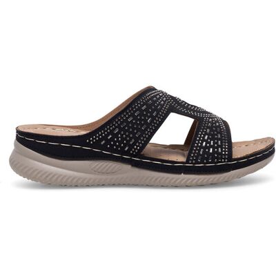 Clara Barson Klapki WYL05010-30 Czarny 39 Czarny Damskie Clara Barson Klapki WYL05010-30 Czarny 39 Czarny Damskie