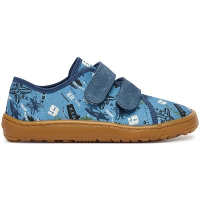 Froddo Kapcie Barefoot Canvas G1700440-6 D Niebieski 35 Niebieski Chłopiec Froddo Kapcie Barefoot Canvas G1700440-6 D Niebieski 35 Niebieski Chłopiec