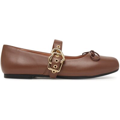 LOVE MOSCHINO Baleriny JA11091G1PIE0302 Brązowy 36 Brązowy Damskie LOVE MOSCHINO Baleriny JA11091G1PIE0302 Brązowy 36 Brązowy Damskie