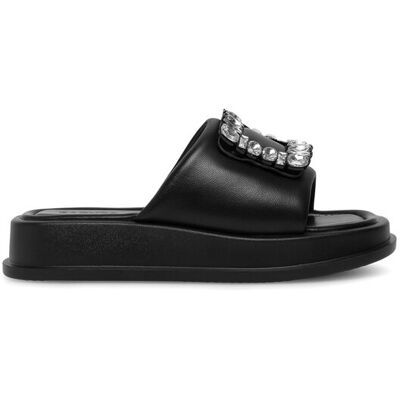 Badura Klapki WFA2589-1Z Czarny 37 Czarny Damskie Badura Klapki WFA2589-1Z Czarny 37 Czarny Damskie