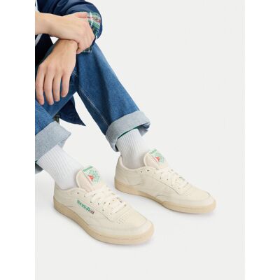 Reebok Sneakersy EO-CLUB C 85 VINTAGE 100000317 Écru 44_1_2 Kremowy Męskie Reebok Sneakersy EO-CLUB C 85 VINTAGE 100000317 Écru 44_1_2 Kremowy Męskie