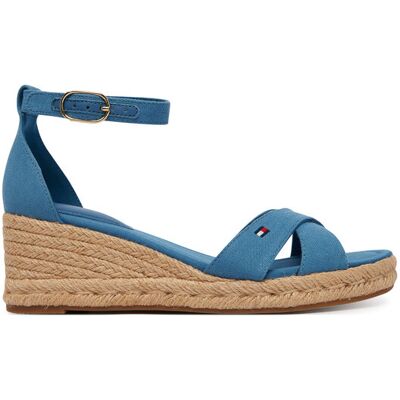 Tommy Hilfiger Espadryle Hemp Crossover Strap Wedge Espadrilles FW0FW09332 Niebieski 38 Niebieski Damskie Tommy Hilfiger Espadryle Hemp Crossover Strap Wedge Espadrilles FW0FW09332 Niebieski 38 Niebieski Damskie