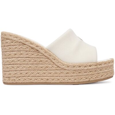 Calvin Klein Espadryle Wedge Espad 70 Canvas Mg HW0HW03282 Kremowy 37 Kremowy Damskie Calvin Klein Espadryle Wedge Espad 70 Canvas Mg HW0HW03282 Kremowy 37 Kremowy Damskie