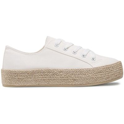 DeeZee Espadryle WS19130-3 Biały 40 Biały Damskie DeeZee Espadryle WS19130-3 Biały 40 Biały Damskie