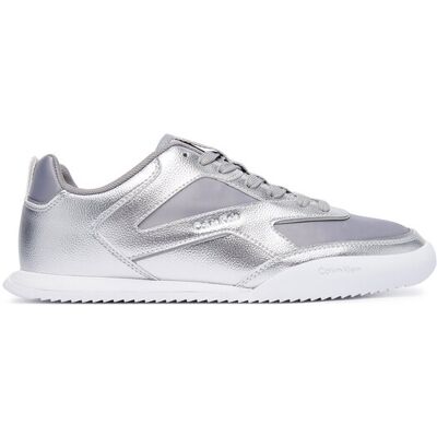 Calvin Klein Sneakersy Low Pro Run Lace Stripe Met Lth HW0HW03272 Srebrny 37 Srebrny Damskie Calvin Klein Sneakersy Low Pro Run Lace Stripe Met Lth HW0HW03272 Srebrny 37 Srebrny Damskie