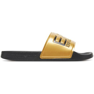 Giorgio Armani EA7 Emporio Armani Klapki 7X000108 AF15118 MZ097 Złoty 43 Złoty Unisex Giorgio Armani EA7 Emporio Armani Klapki 7X000108 AF15118 MZ097 Złoty 43 Złoty Unisex