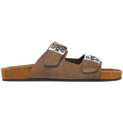 Tory Burch Klapki Mellow Slide 171151 Brązowy 37 Brązowy Damskie Tory Burch Klapki Mellow Slide 171151 Brązowy 37 Brązowy Damskie