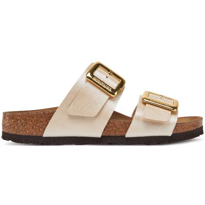 Birkenstock Klapki Sydney Cushion Buckle 1029492 Écru 35 Kremowy Damskie Birkenstock Klapki Sydney Cushion Buckle 1029492 Écru 35 Kremowy Damskie