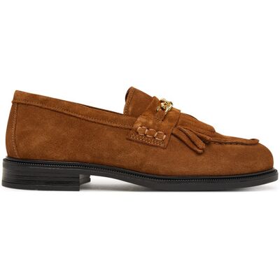 Tommy Hilfiger Loafersy Th Chain Fringe Suede Loafer FW0FW09918 Brązowy 37 Brązowy Damskie Tommy Hilfiger Loafersy Th Chain Fringe Suede Loafer FW0FW09918 Brązowy 37 Brązowy Damskie