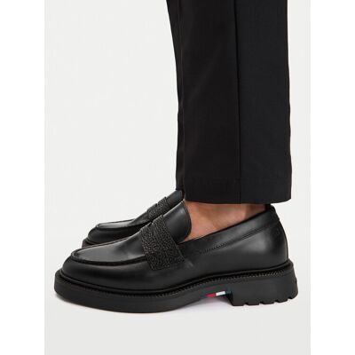 Tommy Hilfiger Loafersy Corporate Casual FM0FM05968 Czarny 44 Czarny Męskie Tommy Hilfiger Loafersy Corporate Casual FM0FM05968 Czarny 44 Czarny Męskie
