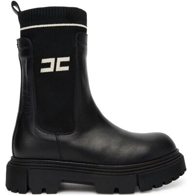 Elisabetta Franchi Botki Chelsea F4A5-E0424-1316930 Czarny 34 Czarny Dziewczynka Elisabetta Franchi Botki Chelsea F4A5-E0424-1316930 Czarny 34 Czarny Dziewczynka