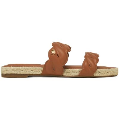Tommy Hilfiger Espadryle Leather Rope Espadrille Mule FW0FW08503 Brązowy 39 Brązowy Damskie Tommy Hilfiger Espadryle Leather Rope Espadrille Mule FW0FW08503 Brązowy 39 Brązowy Damskie