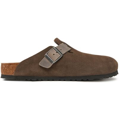 Birkenstock Klapki Boston zamsz 1029210 Brązowy 42 Brązowy Męskie Birkenstock Klapki Boston zamsz 1029210 Brązowy 42 Brązowy Męskie