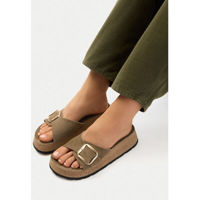 Lasocki Klapki CEO-W24Q19601-01 Khaki 37 Khaki Damskie Lasocki Klapki CEO-W24Q19601-01 Khaki 37 Khaki Damskie