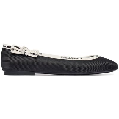 KARL LAGERFELD Baleriny Karo KL40129 Czarny 35 Czarny Damskie KARL LAGERFELD Baleriny Karo KL40129 Czarny 35 Czarny Damskie