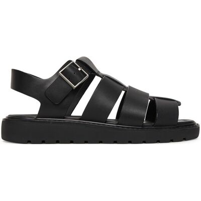 Calvin Klein Sandały Sq Molded Sndl Fisher Lth HW0HW02870 Czarny 38 Czarny Damskie Calvin Klein Sandały Sq Molded Sndl Fisher Lth HW0HW02870 Czarny 38 Czarny Damskie