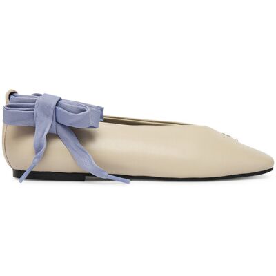 Tommy Jeans Baleriny Tjw Ballerina With Laces EN0EN02939 Écru 40 Kremowy Damskie Tommy Jeans Baleriny Tjw Ballerina With Laces EN0EN02939 Écru 40 Kremowy Damskie