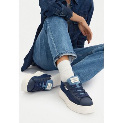 Guess Jeans Sneakersy WBEO-GSJ0917 Niebieski 40 Niebieski Damskie Guess Jeans Sneakersy WBEO-GSJ0917 Niebieski 40 Niebieski Damskie