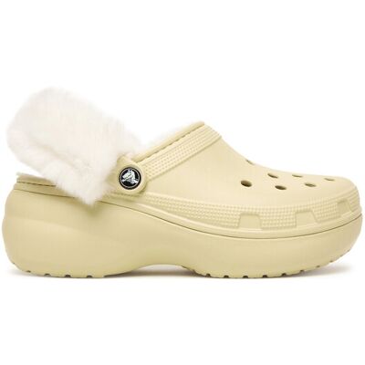 Crocs Klapki Classic Platform Fuzz Lined Clog 212854 Beżowy 38_39 Beżowy Damskie Crocs Klapki Classic Platform Fuzz Lined Clog 212854 Beżowy 38_39 Beżowy Damskie