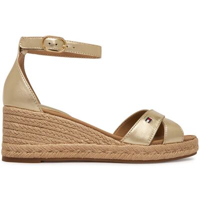 Tommy Hilfiger Espadryle Metalic Crossover Strap FW0FW09333 Złoty 41 Złoty Damskie Tommy Hilfiger Espadryle Metalic Crossover Strap FW0FW09333 Złoty 41 Złoty Damskie