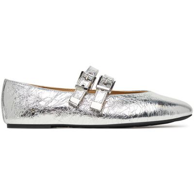 MICHAEL Michael Kors Baleriny Rowen Flex Ballet 40R6RWFP1M Srebrny 38 Srebrny Damskie MICHAEL Michael Kors Baleriny Rowen Flex Ballet 40R6RWFP1M Srebrny 38 Srebrny Damskie