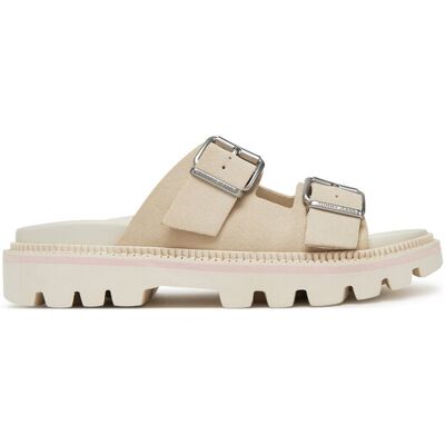 Tommy Jeans Klapki Double Strap Sandal Suede EN0EN02797 Écru 42 Kremowy Damskie Tommy Jeans Klapki Double Strap Sandal Suede EN0EN02797 Écru 42 Kremowy Damskie