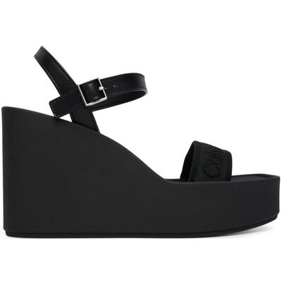 Calvin Klein Sandały Wedge 70 Sndl Webbing Lth HW0HW02882 Czarny 38 Czarny Damskie Calvin Klein Sandały Wedge 70 Sndl Webbing Lth HW0HW02882 Czarny 38 Czarny Damskie