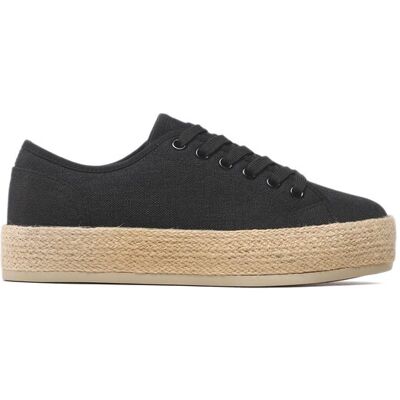Jenny Fairy Espadryle WS080701-05ECO Czarny 36 Czarny Damskie Jenny Fairy Espadryle WS080701-05ECO Czarny 36 Czarny Damskie