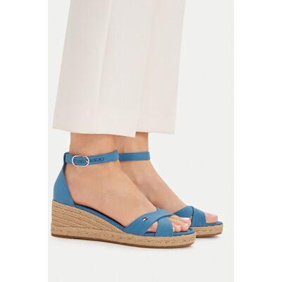 Tommy Hilfiger Espadryle Hemp Crossover Strap Wedge Espadrilles FW0FW09332 Niebieski 37 Niebieski Damskie Tommy Hilfiger Espadryle Hemp Crossover Strap Wedge Espadrilles FW0FW09332 Niebieski 37 Niebieski Damskie