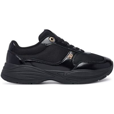 Tommy Hilfiger Sneakersy Modern Runner Shiny Leather FW0FW09413 Czarny 36 Czarny Damskie Tommy Hilfiger Sneakersy Modern Runner Shiny Leather FW0FW09413 Czarny 36 Czarny Damskie