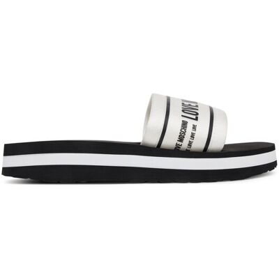 LOVE MOSCHINO Klapki JA28334G0MIX6100 Biały 41 Biały Damskie LOVE MOSCHINO Klapki JA28334G0MIX6100 Biały 41 Biały Damskie