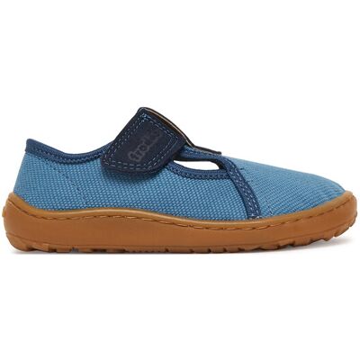Froddo Kapcie Barefoot Canvas T-Bar G1700439-1 M Niebieski 23 Niebieski Chłopiec Froddo Kapcie Barefoot Canvas T-Bar G1700439-1 M Niebieski 23 Niebieski Chłopiec